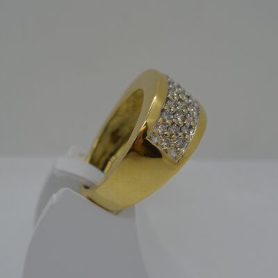 Bague Ruban pavage diamants