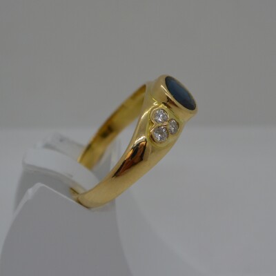 Bague Jonc Saphir ovale