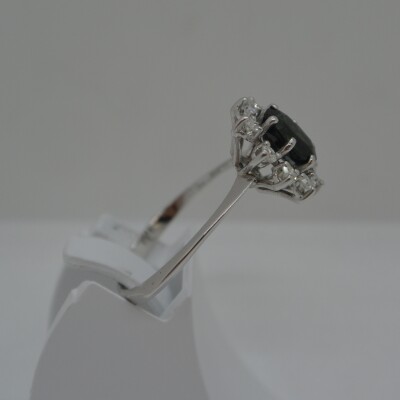 Bague Marguerite Saphir et Diamants