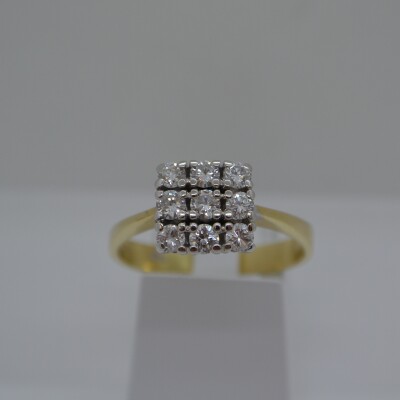 Bague Diamants corps ruban