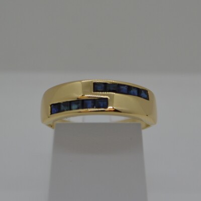 Bague Saphirs 2 rangs