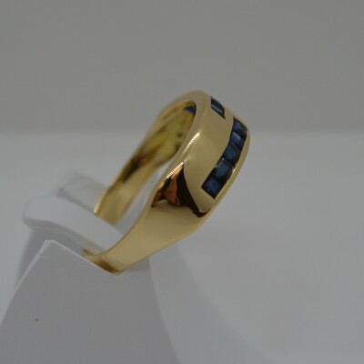 Bague Saphirs 2 rangs