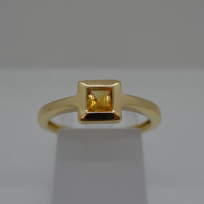 Bague Citrine Carrée