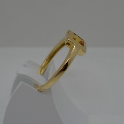 Bague Citrine Carrée