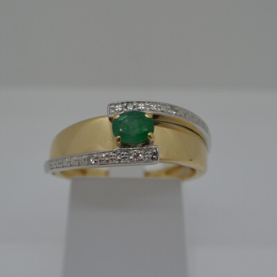 Bague Emeraude et Diamants
