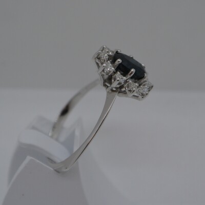 Bague Marguerite Saphir et Diamants