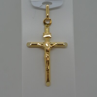 Pendentif Croix Christ fil rond