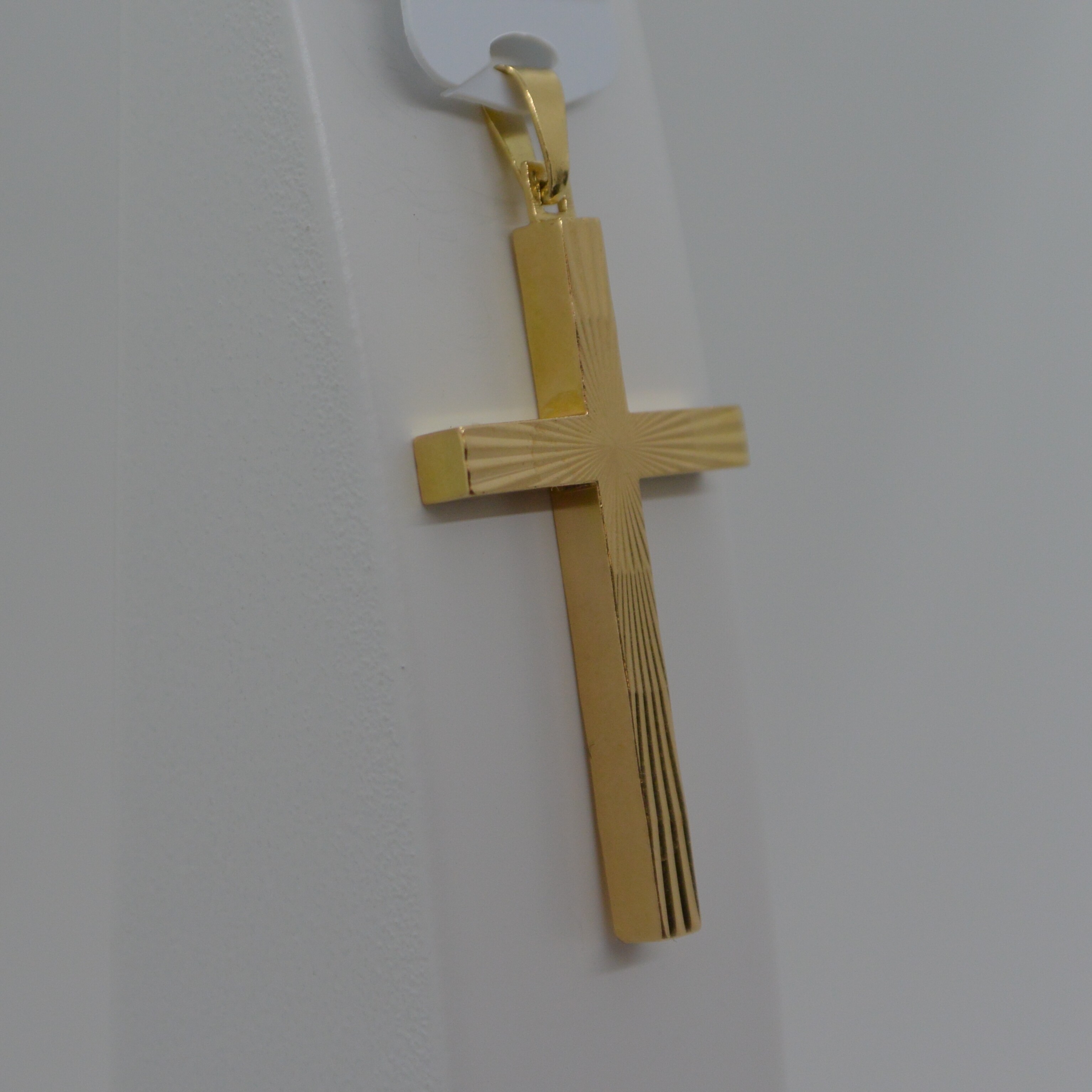 Pendentif Croix Strié Grand Modèle vue 2