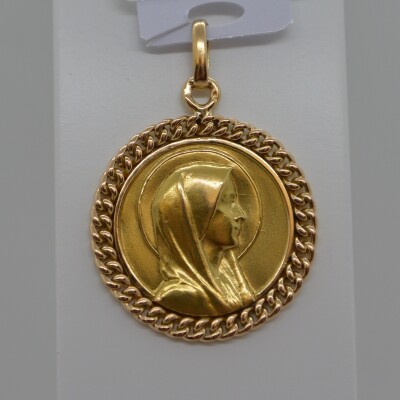 Médaille Vierge entourage dentelle