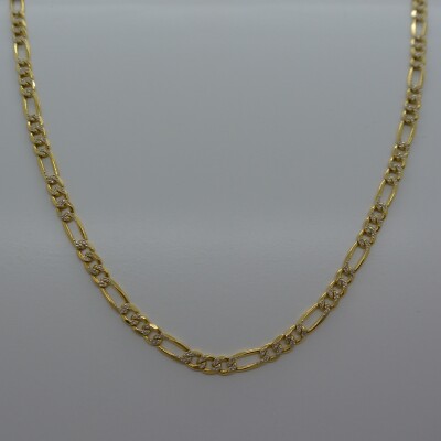 Chaine Maille Alternée Effet Diamanté 3/1