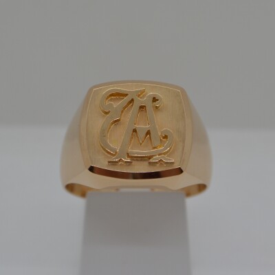 Chevalière Carrée Initiales