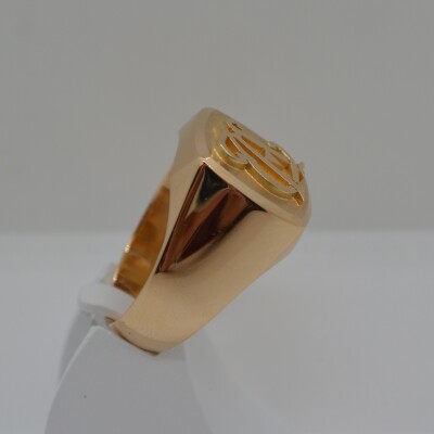 Chevalière Carrée Initiales