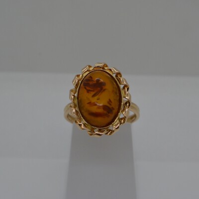 Bague Fantaisie Ambre Ovale