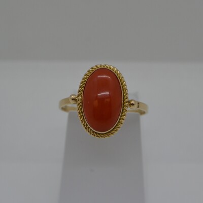 Bague Corail Ovale