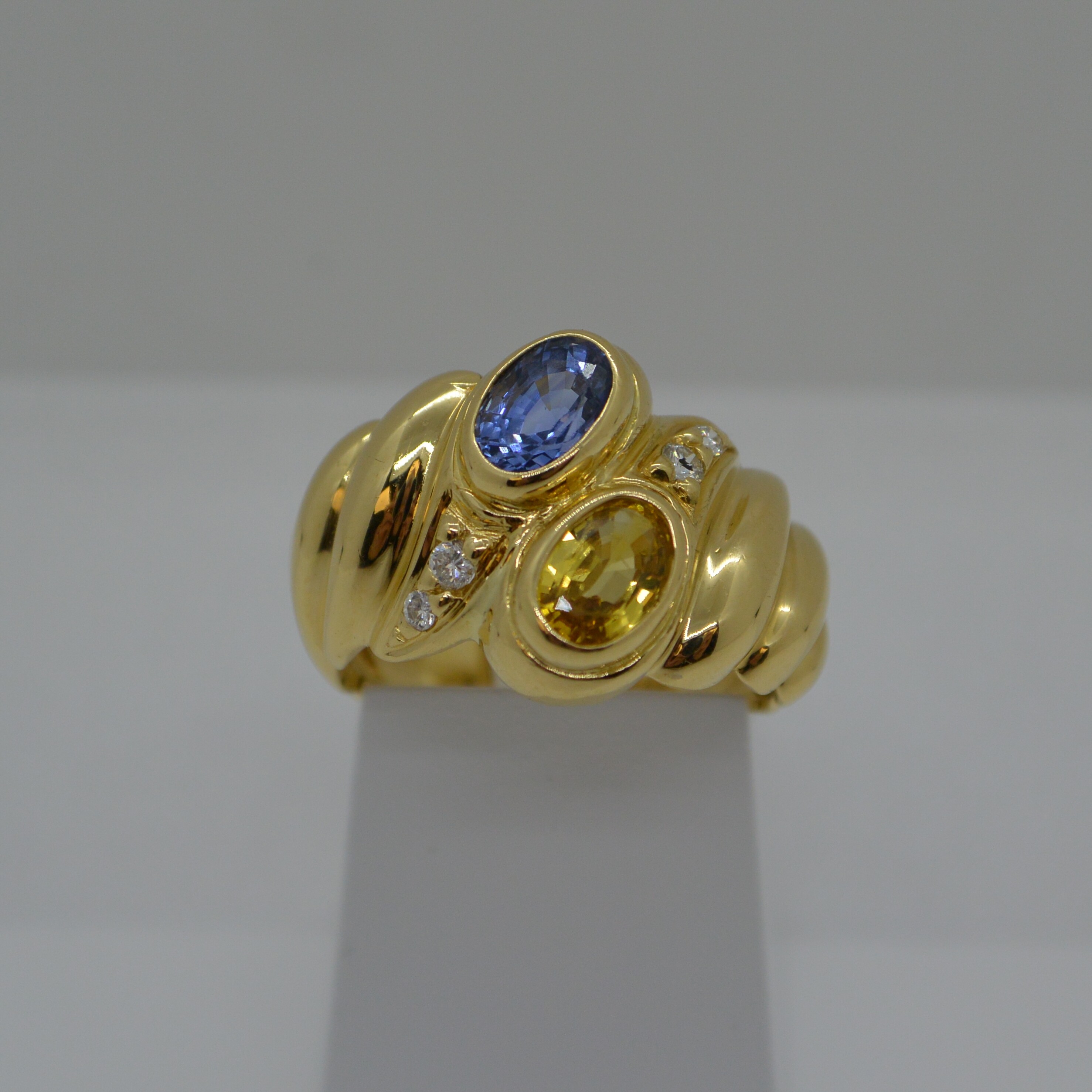 Bague Toi et Moi Citrine/Topaze vue 1