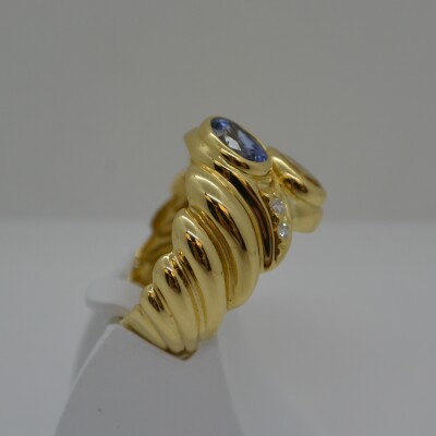 Bague Toi et Moi Citrine/Topaze