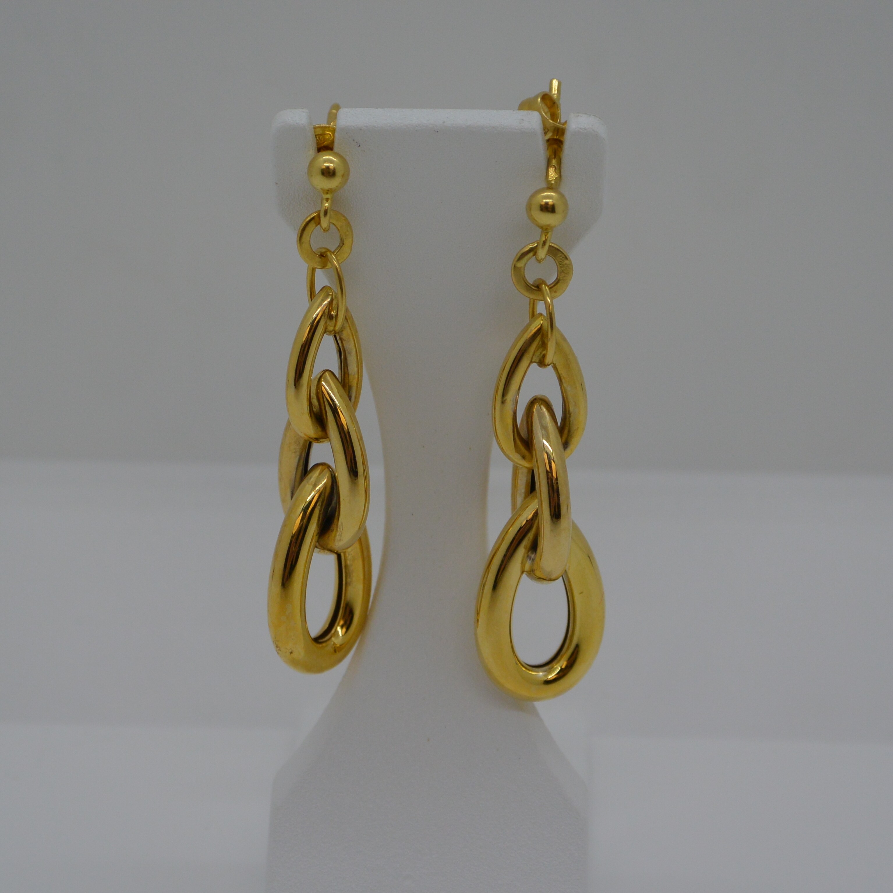 Boucles d'Oreilles Pendantes 3 Anneaux Ovales vue 1