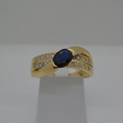 Bague Saphir et Diamants