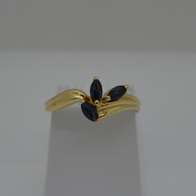 Bague Saphirs Navettes