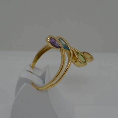 Bague Multi Pierres Fines forme Poire