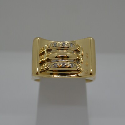 Bague Tank 6 diamants