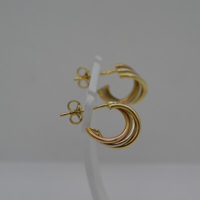 Créoles 3 Ors Vrillés