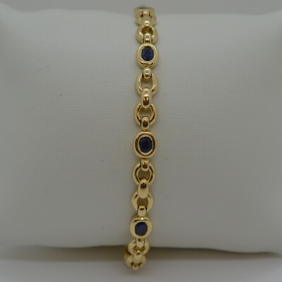 Bracelet Maille Fantaisie Saphirs