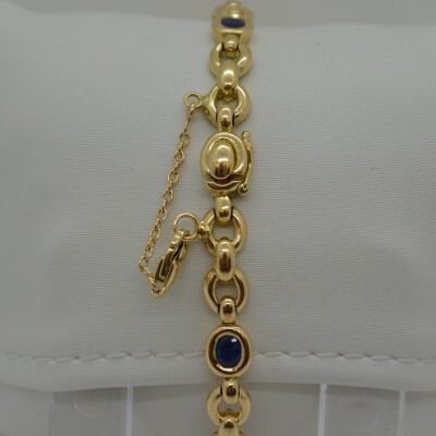 Bracelet Maille Fantaisie Saphirs