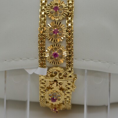Bracelet Fantaisie Saphir Rose