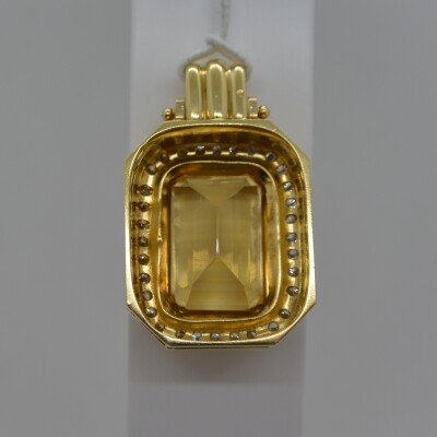 Pendentif Citrine et Diamants