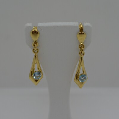 Boucles d'Oreilles Pendantes Topaze