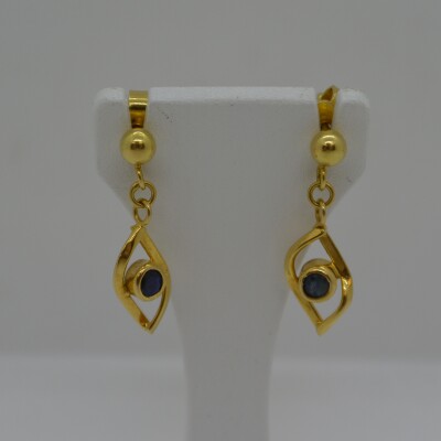 Boucles d'Oreilles Pendantes Saphir