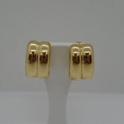 Boucles d'Oreilles Demi-Créoles Double Fil