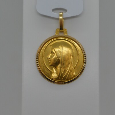 Médaille Vierge Entourage Strié