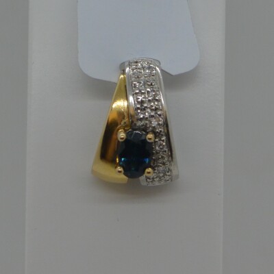 Pendentif CARVEN Bicolore Saphir