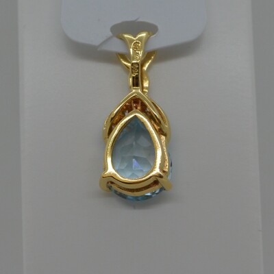Pendentif Topaze Diamants