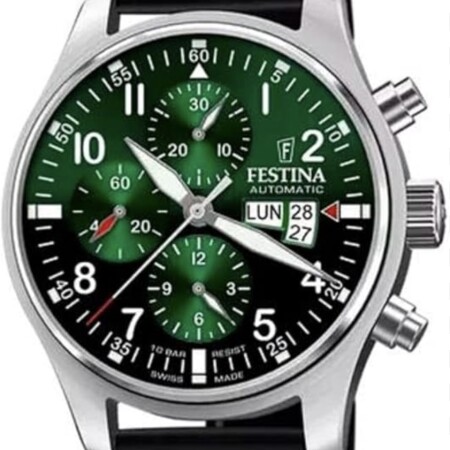 Montre Festina  Swiss Made Chronographe vert F20150/4