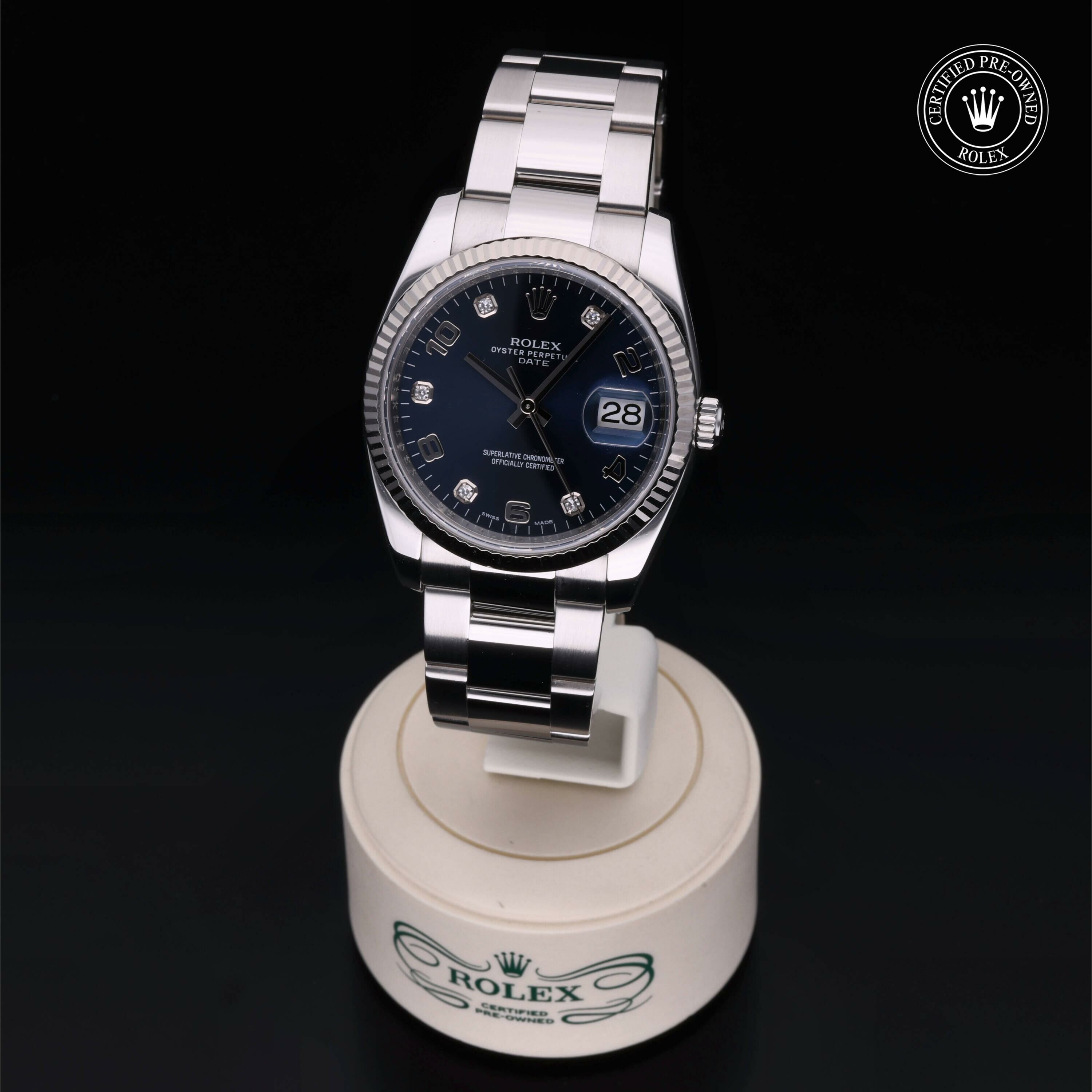 Rolex Oyster Perpetual Date en Rolesor 18 Carat Gris M115234-0008 chez Frojo - vue 2