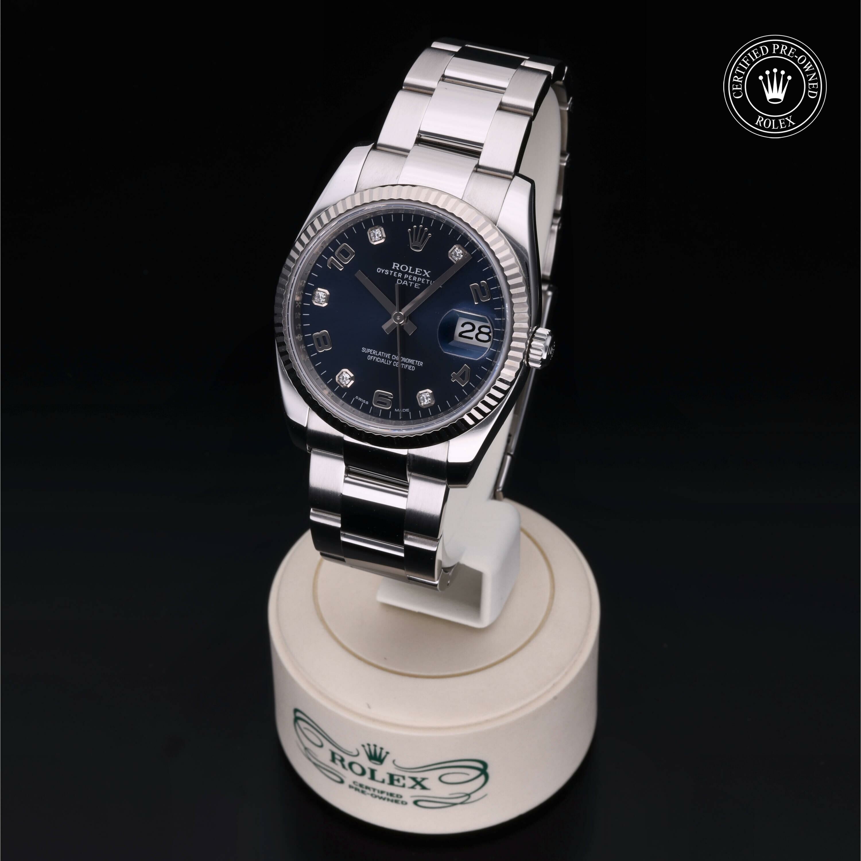 Rolex Oyster Perpetual Date en Rolesor 18 Carat Gris M115234-0008 chez Frojo - vue 3