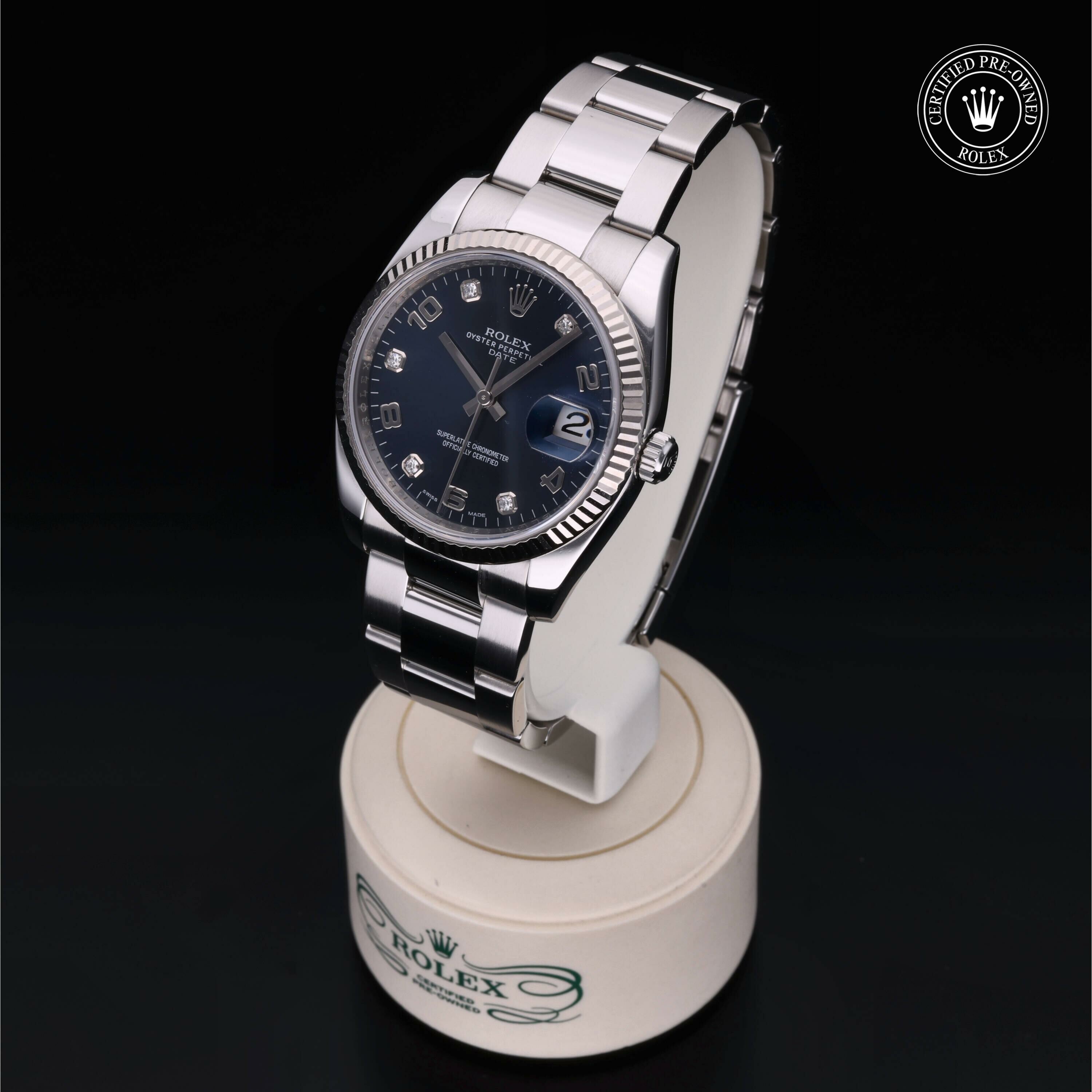 Rolex Oyster Perpetual Date en Rolesor 18 Carat Gris M115234-0008 chez Frojo - vue 4