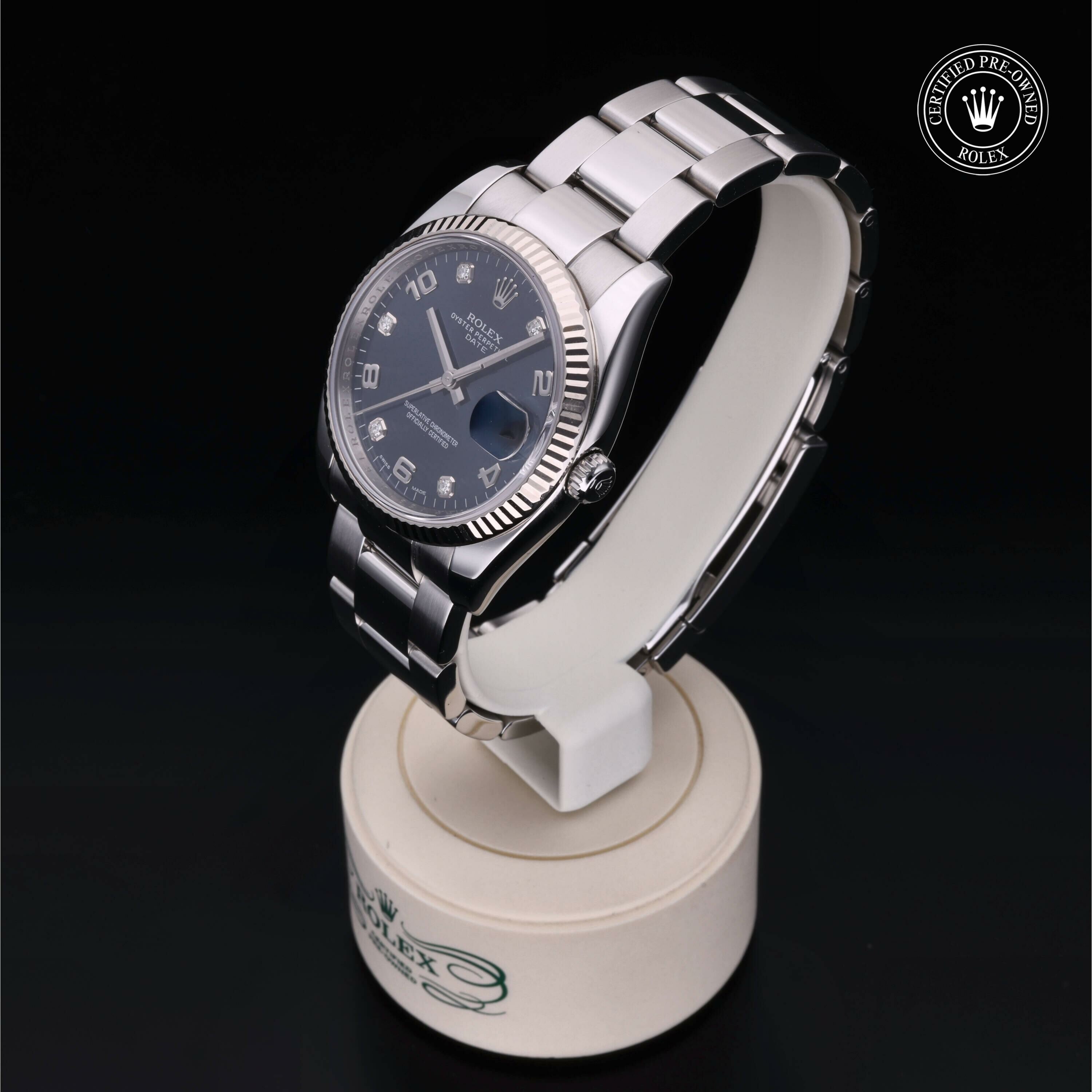 Rolex Oyster Perpetual Date en Rolesor 18 Carat Gris M115234-0008 chez Frojo - vue 6