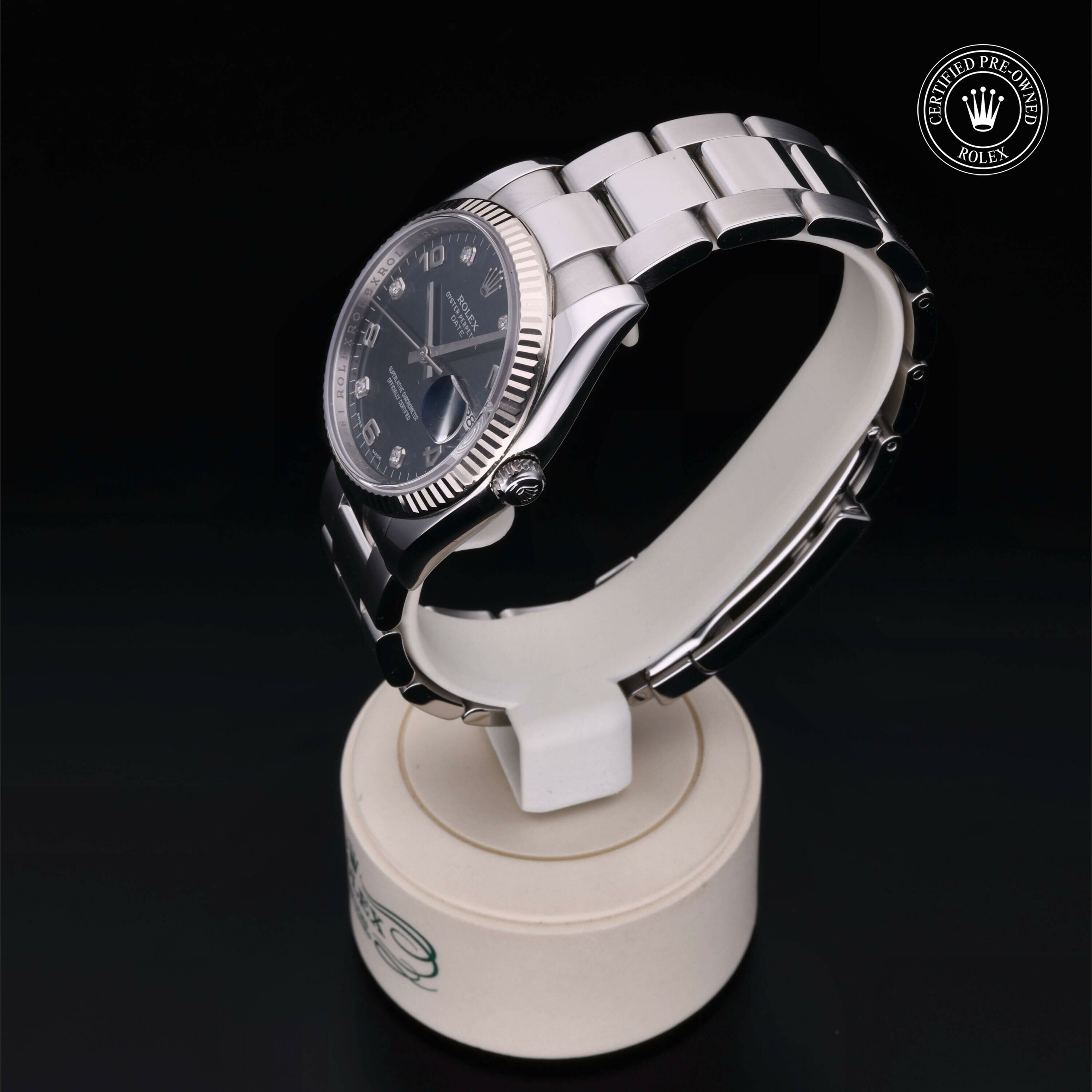 Rolex Oyster Perpetual Date en Rolesor 18 Carat Gris M115234-0008 chez Frojo - vue 8