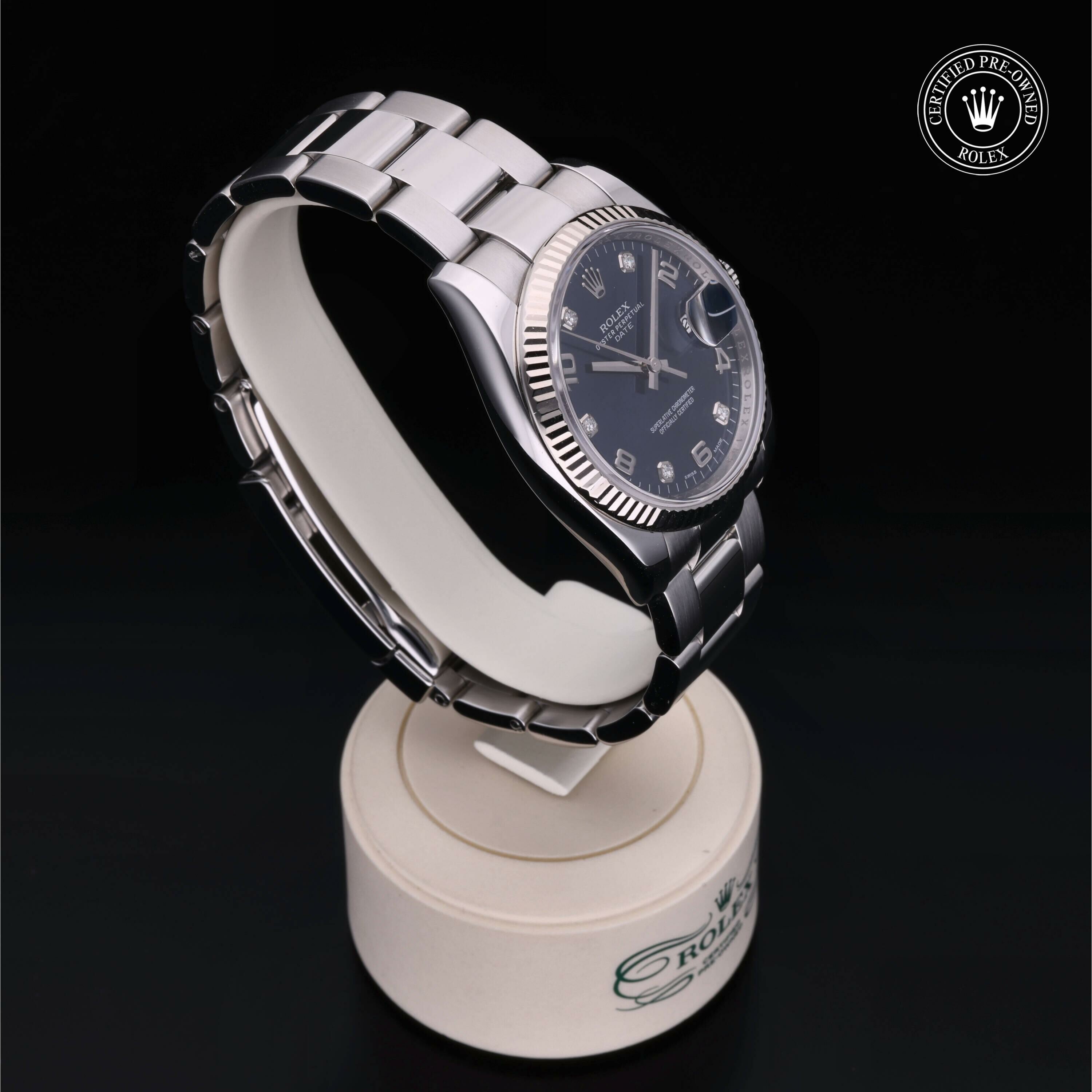 Rolex Oyster Perpetual Date en Rolesor 18 Carat Gris M115234-0008 chez Frojo - vue 31