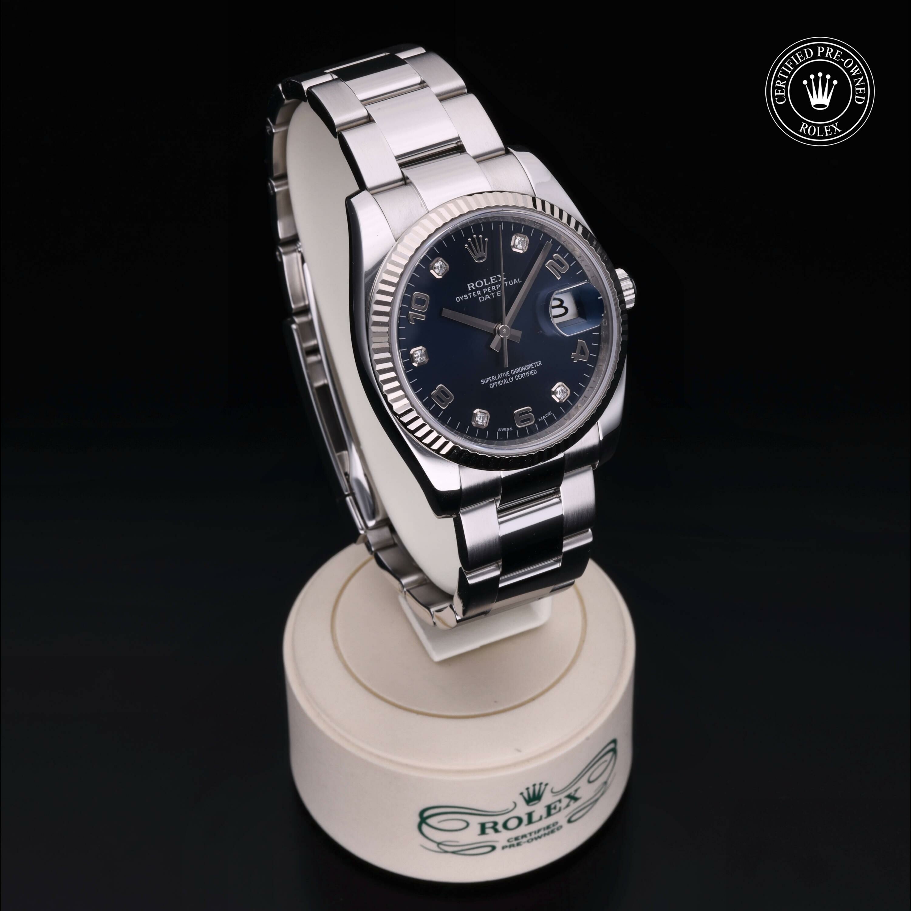 Rolex Oyster Perpetual Date en Rolesor 18 Carat Gris M115234-0008 chez Frojo - vue 34