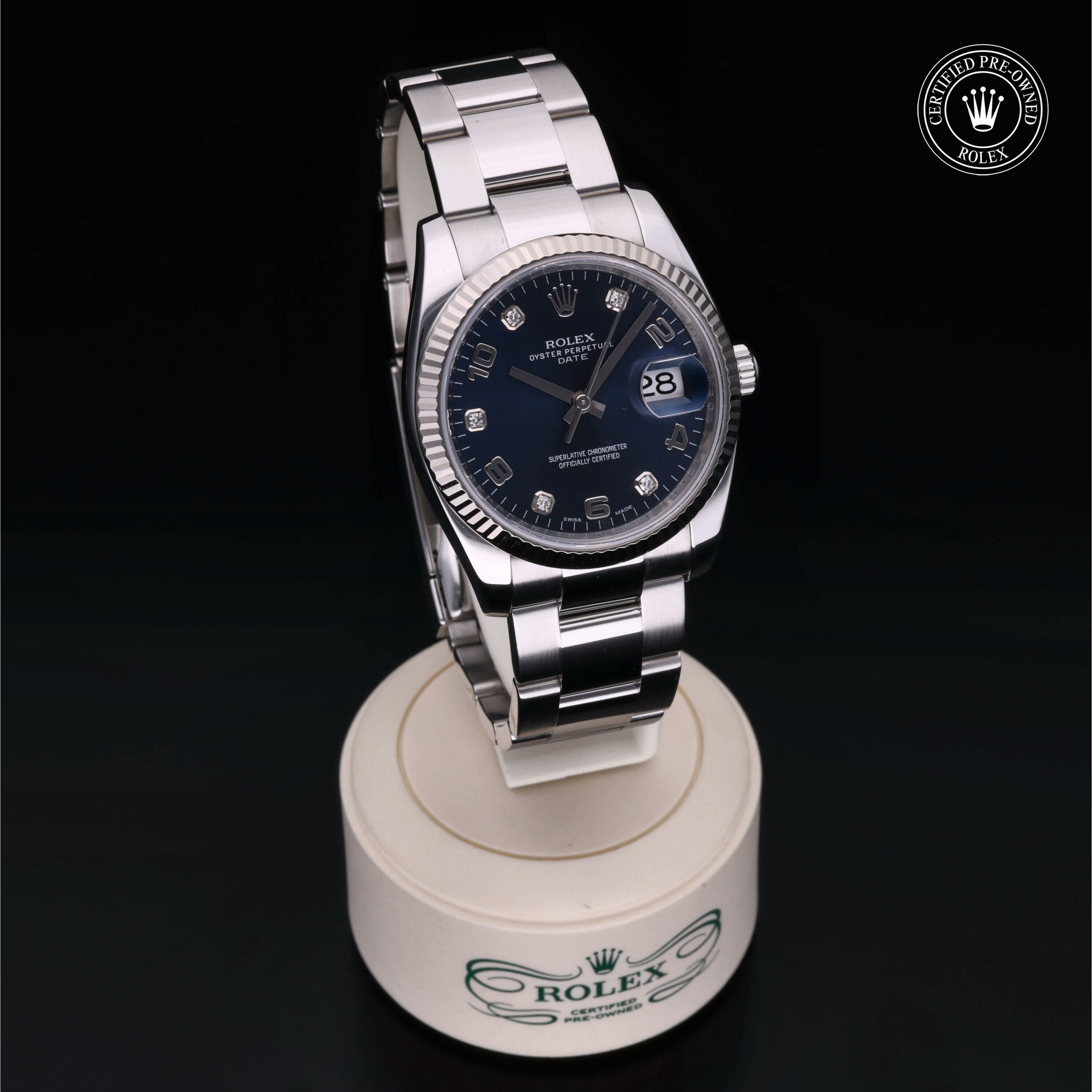 Rolex Oyster Perpetual Date en Rolesor 18 Carat Gris M115234-0008 chez Frojo - vue 35