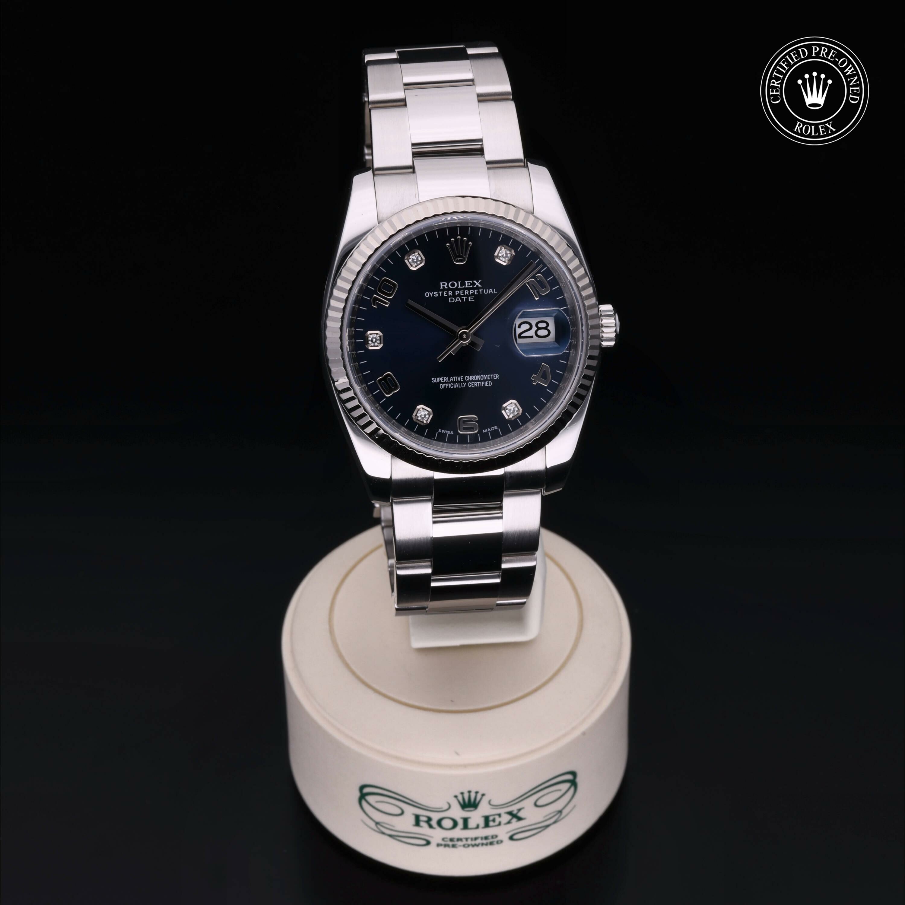 Rolex Oyster Perpetual Date en Rolesor 18 Carat Gris M115234-0008 chez Frojo - vue 36
