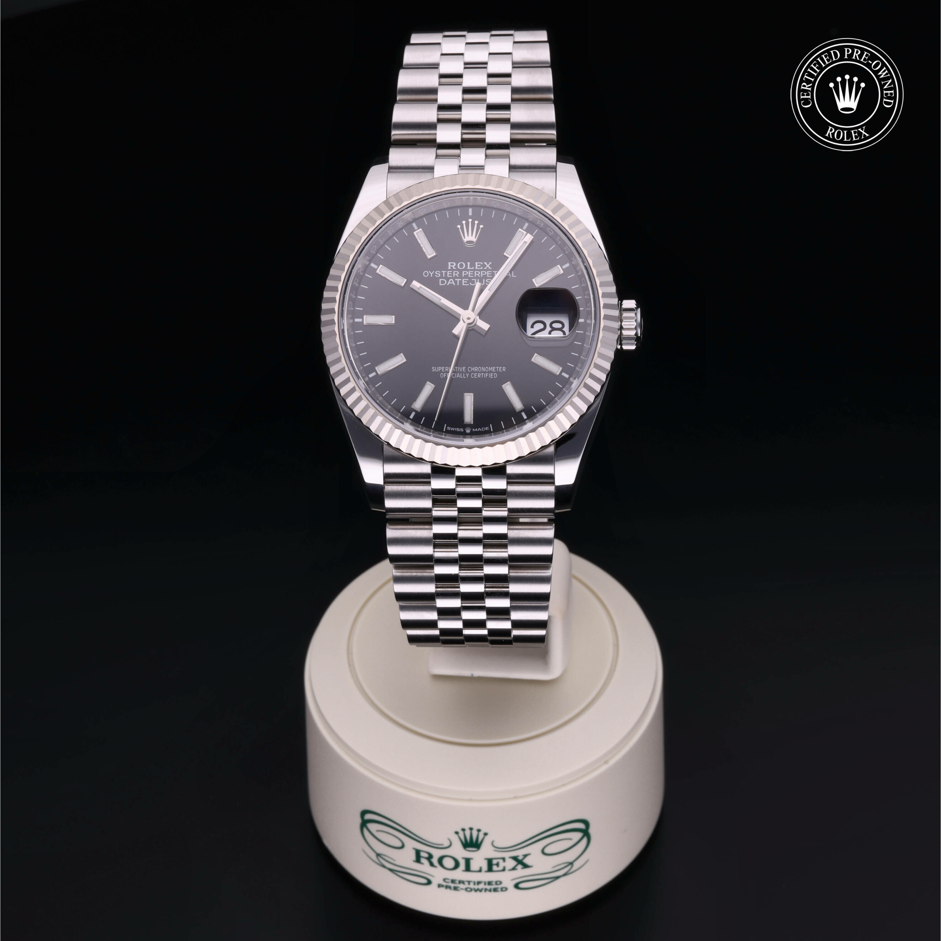 Rolex Datejust 36 en acier Oystersteel et or gris M126234-0015 chez Frojo