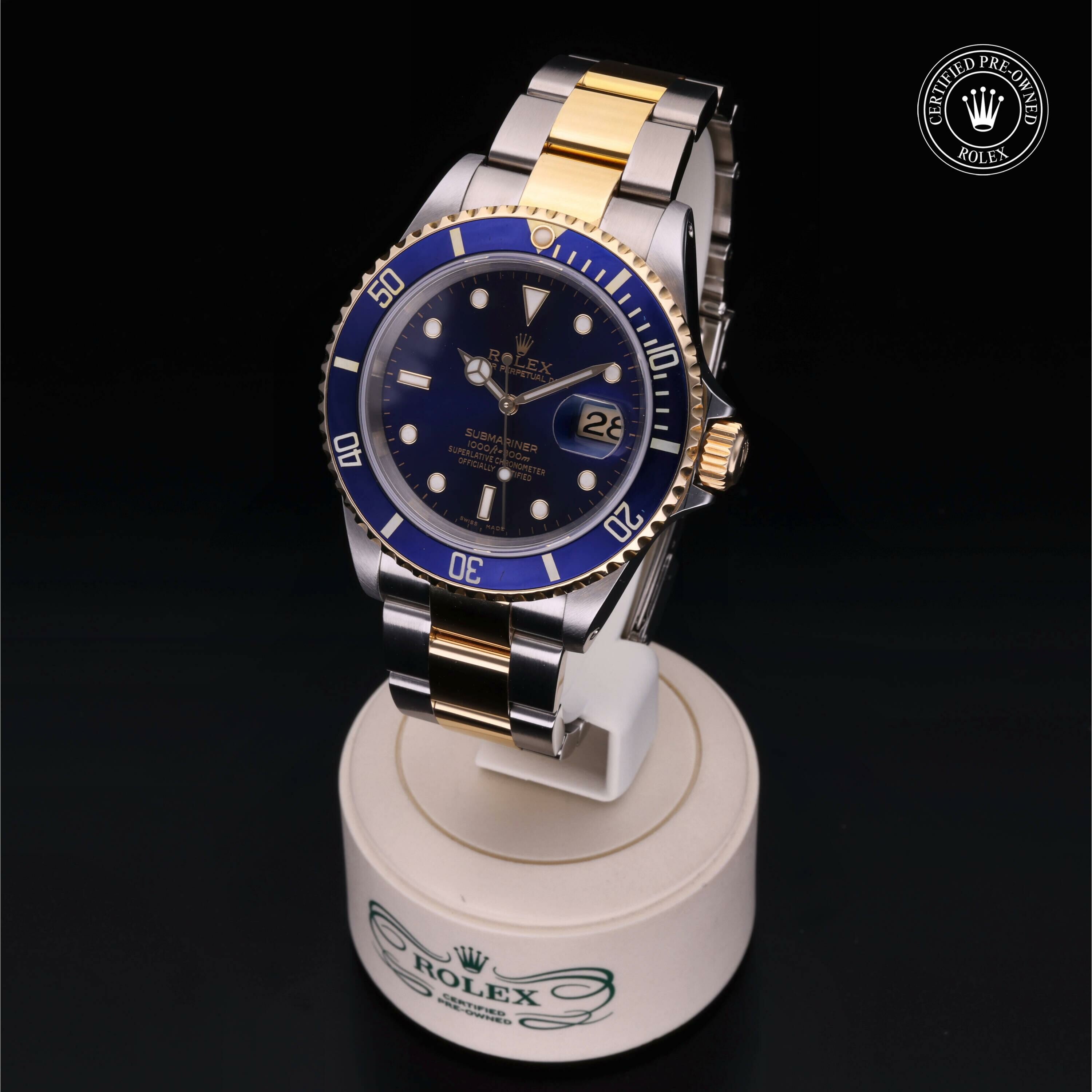 Rolex Submariner Date en Rolesor 18 Carat Jaune M16613-0015 chez Frojo - vue 3