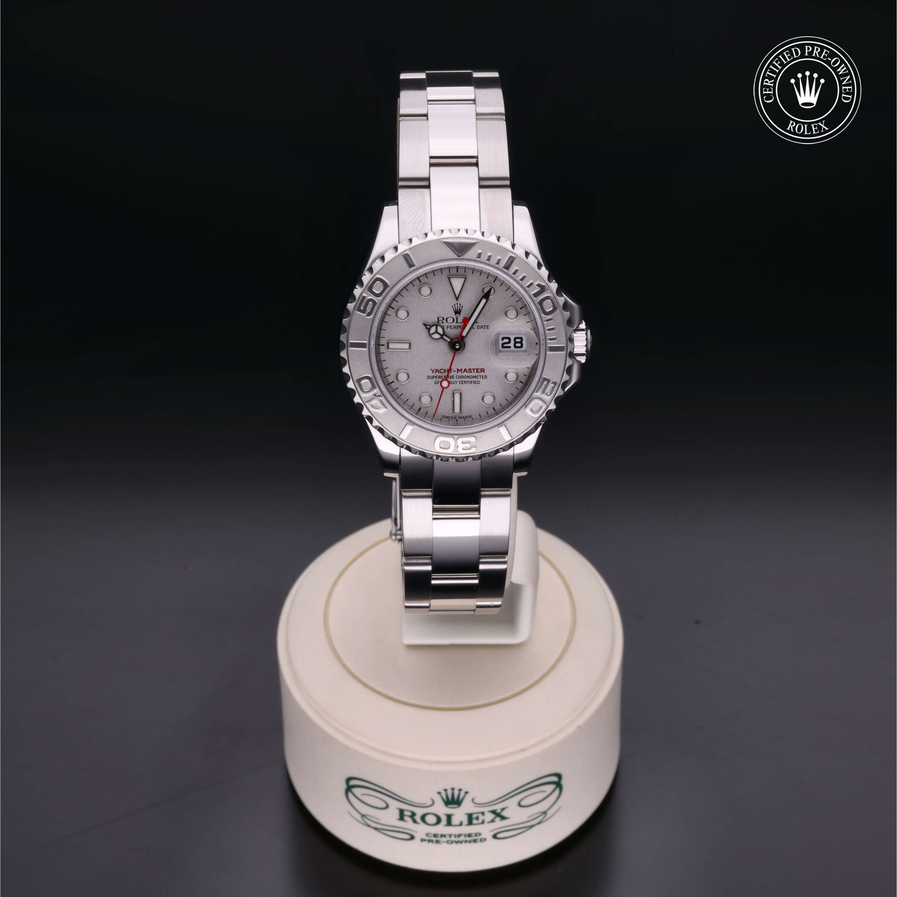 Rolex Yacht-Master 29 en Rolesium Platine M169622-0002 chez Frojo