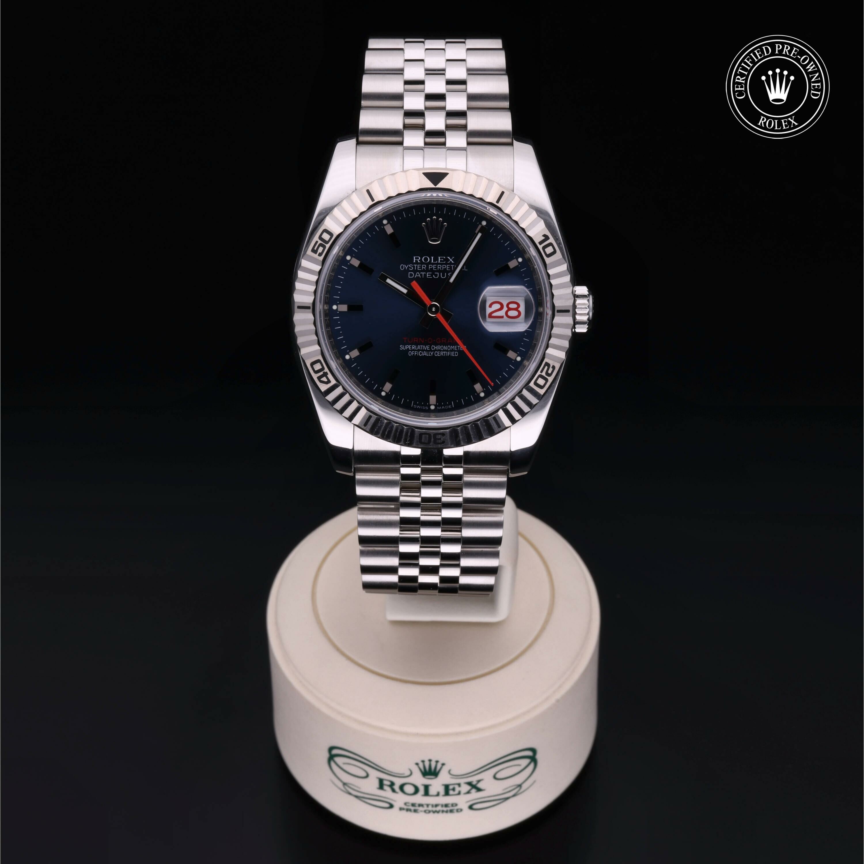 Rolex Datejust Turn-O-Graph en Rolesor 18 Carat Gris M116264-0012 chez Frojo